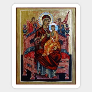 Most Holy Mother of God (Pantanassa). Orthodox icon. Sticker